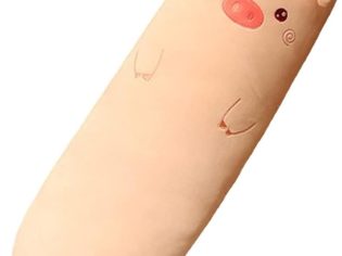 Long Plush Cute Body Pillows 33" Cuddle Stuffed Animal Shaped Bed Body Pillows Soft Cotton Plushies Doll Toy Gifts for Boys Girls Kids Adults (Pink Pig, 33 Inch)
