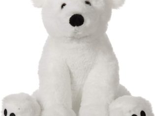 Plush White Polar Bear Stuffed Animal Soft Cuddly Perfect for Child （White Polar Bear ，8 Inches