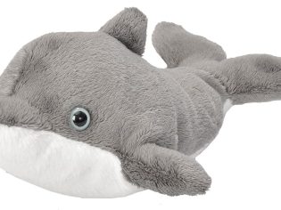 Eco Dolphin, Stuffed Animal, 5 Inches, Plush Toy, Made from Recycled Materials, Eco Friendly