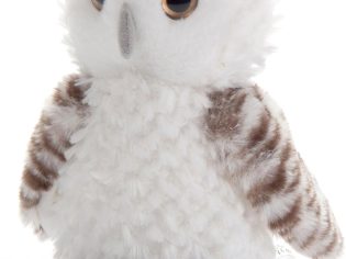 The Petting Zoo Owl Stuffed Animal Plushie, Gifts for Kids,  Wildlife Animals, White Owl Plush Toy 8 Inches