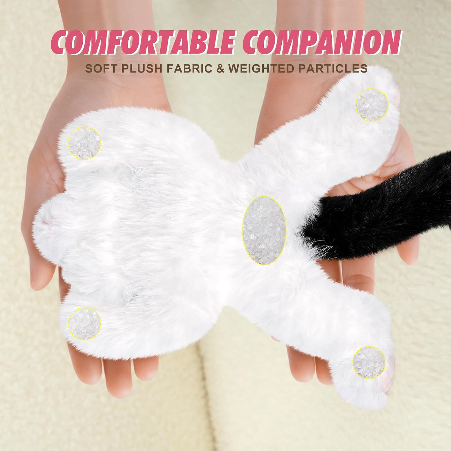 Cat Stuffed Animal 5.9" Cute Plushies Small Plush Toys Gifts for Kids Black and White - Image 2