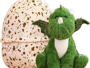 Dinosaur Stuffed Animal Toys,Dinosaur Plush Figure Toys Small Dino Pterosaur Plush Toys with Big Dinosaur Egg Cute Plush Doll Soft Stuffed Animal Gift for Boys Girls Baby Kids Toddlers (Small)