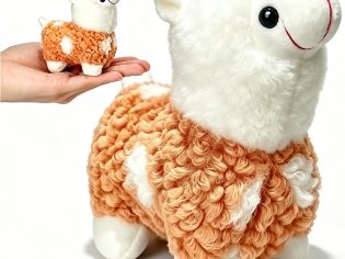 Cute Llama Plush Toys – Kawaii Alpaca Plushies for Girls Valentines Day Gifts, 4.3in Mini Plush Keychain for Backpack, Plush Toys for Kids Classroom Prizes (Camel)