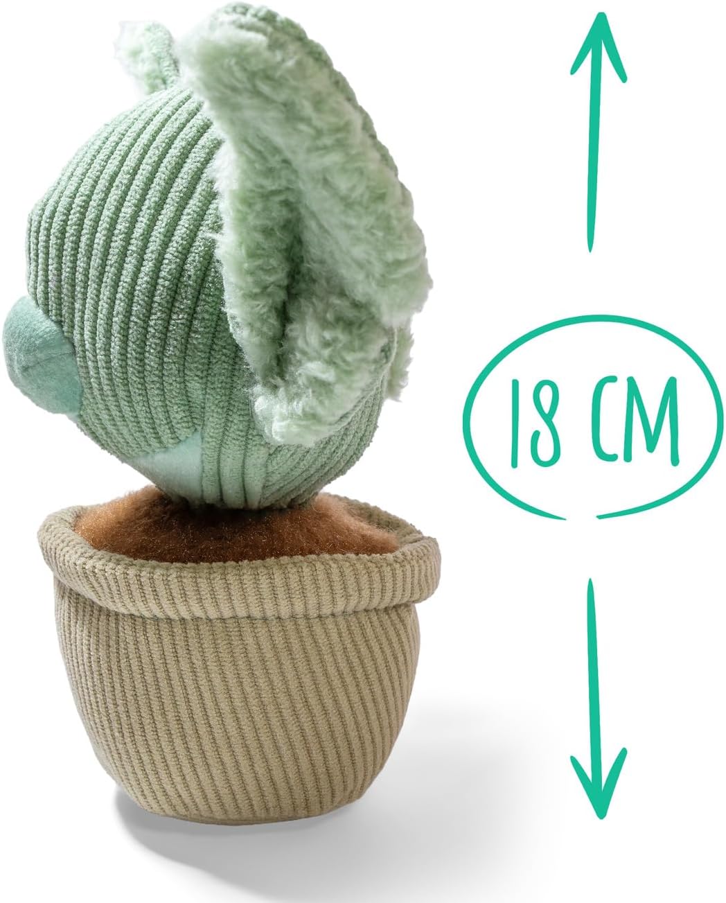 Plush Toy - Stylish Decorative Plant Like Plush Toy and Collectible Figure Grey Green Size Approx 22cm - Image 2